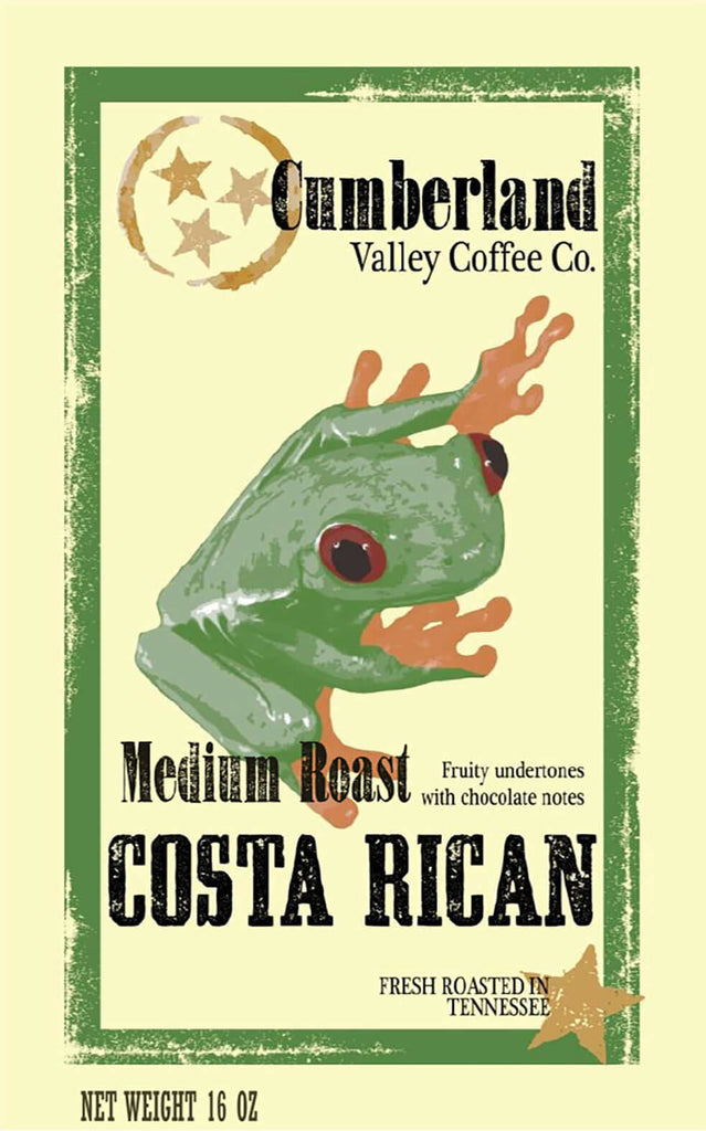 Coffees of Costa Rica have been described as the "cleanest" tasting coffees in the world possessing fruity undertones with chocolate notes.  Medium roast.  16 oz.